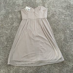 David’s bridal strapless bridesmaids dress
